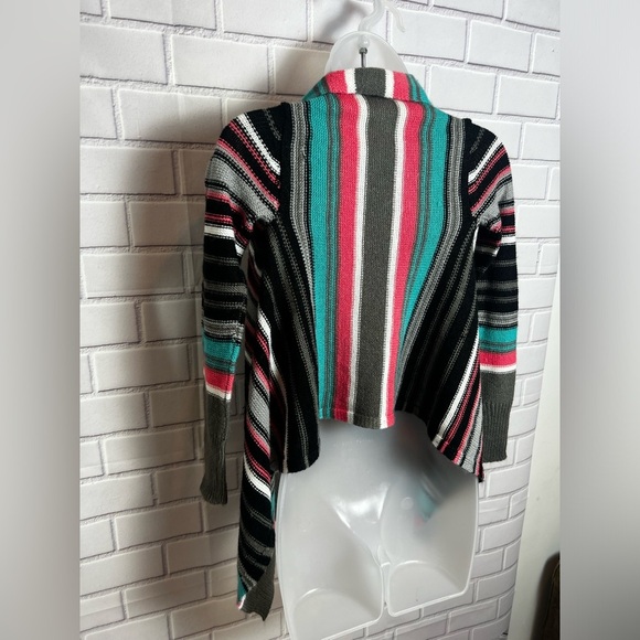 PLANET GOLD girls striped open front cardigan/size L - Picture 5 of 9